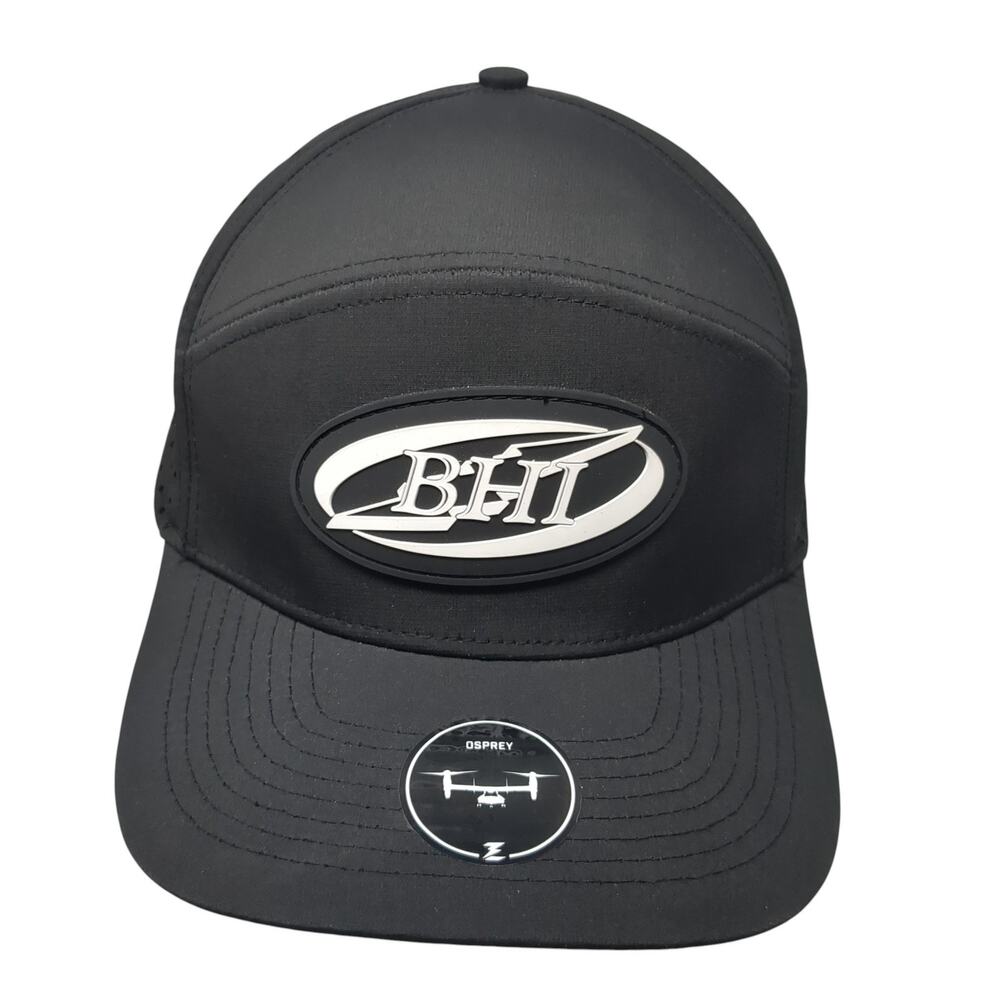 BHI Snapback Trucker Hat Black One Size Adjustable Lightweight Zapped Osprey